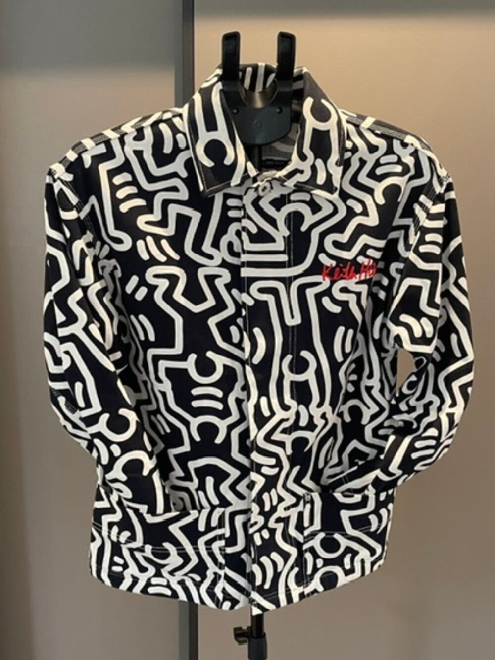 H & M Iconic Keith Haring Bold Print Chore Jacket  UNISEX (Mens XS/Ladies M/L)